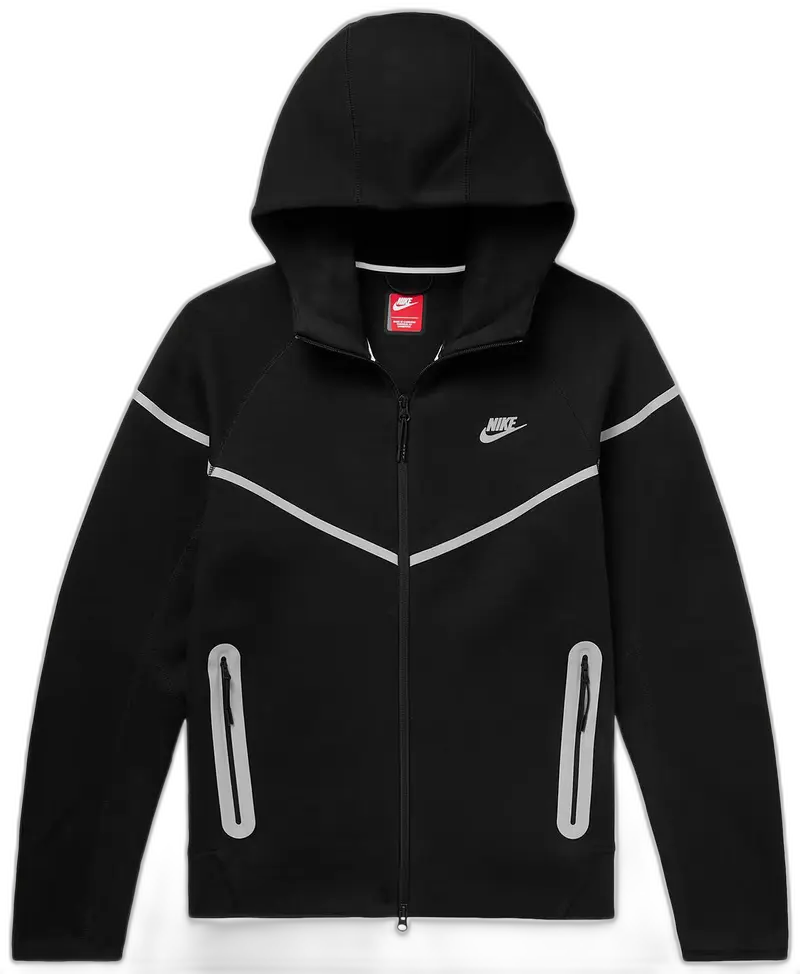 Nike Tech Fleece Full Zip Windrunner Black Bemis Silver